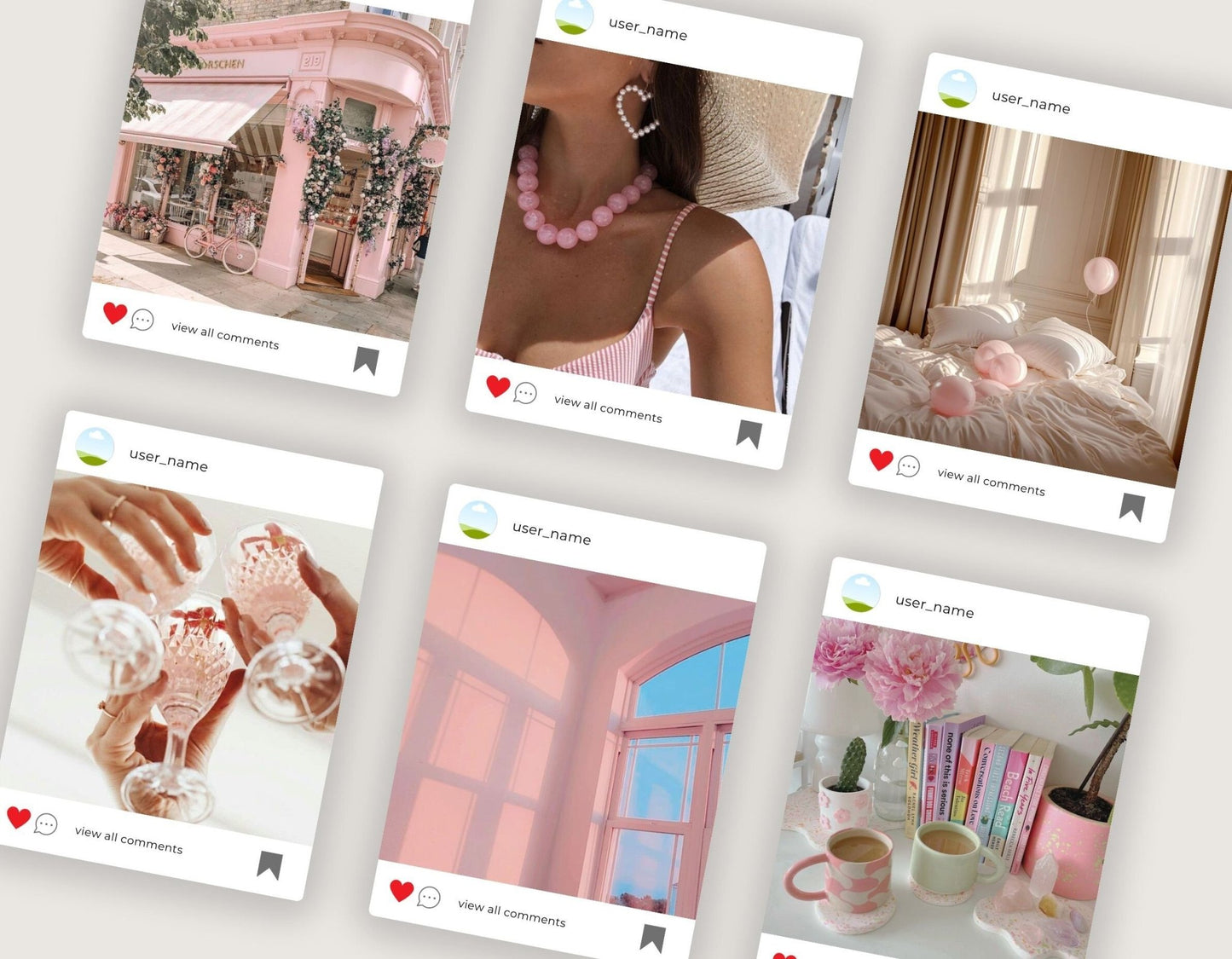Pink Boho Aesthetic Social Media Images | 170+ MRR PLR Stock Photos - Ai PLR Stock Photos - Boundless PLR