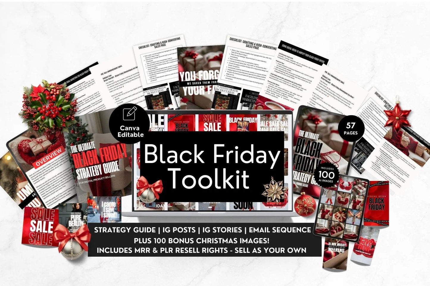 Black Friday Marketing Toolkit | Canva Editable PLR & MRR Bundle - PLR Bundles - Boundless PLR