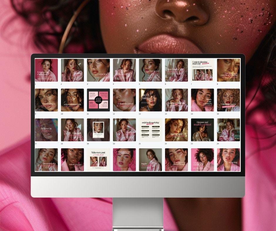 60 Elevated Chic Social Media Templates – Fully Editable in Canva with PLR & MRR - Instagram Template - Boundless PLR