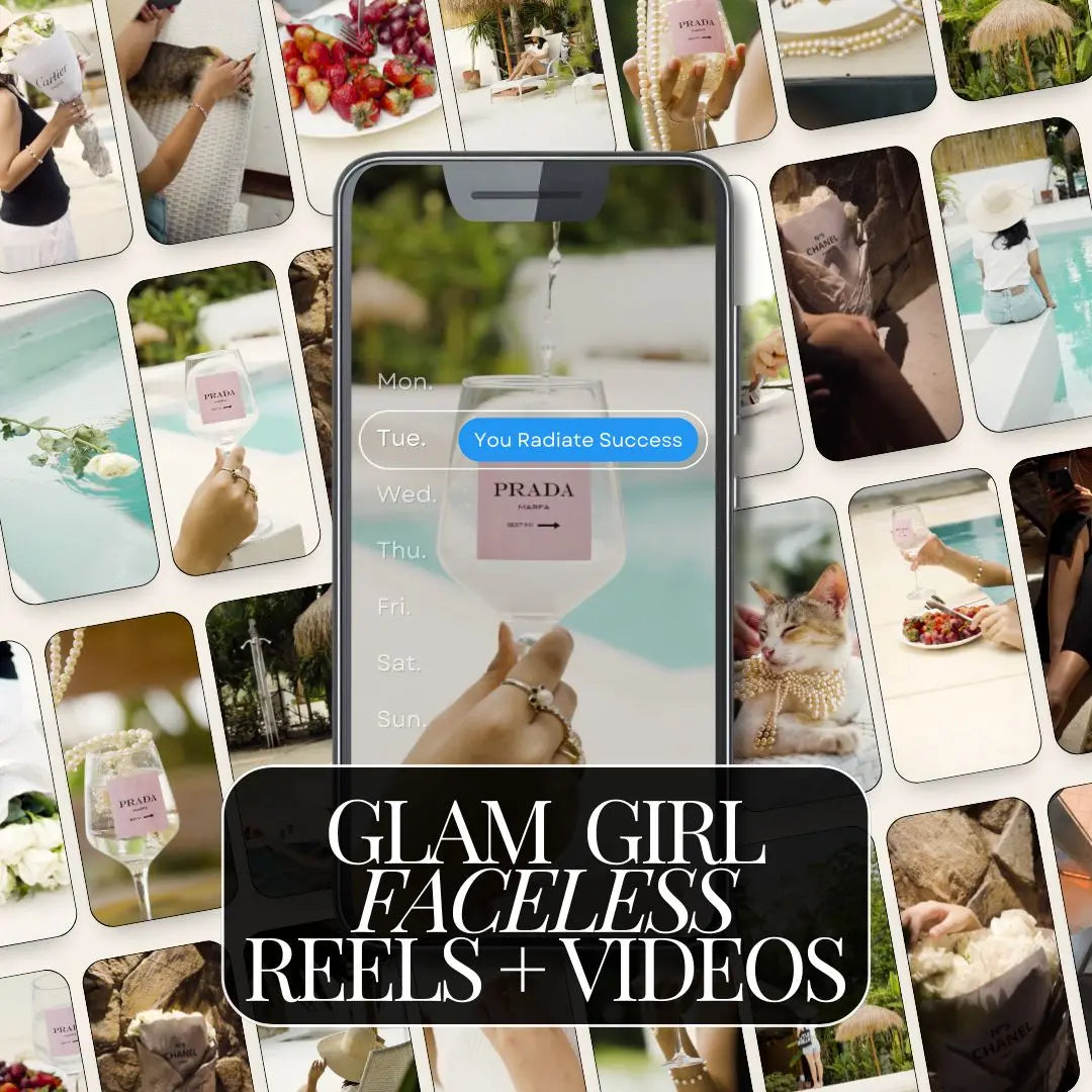 Glam Girl Faceless Reels & Video Bundle – 130+ Editable Reels for Coaches, Creators & Digital Sellers (MRR & PLR) Boundless PLR