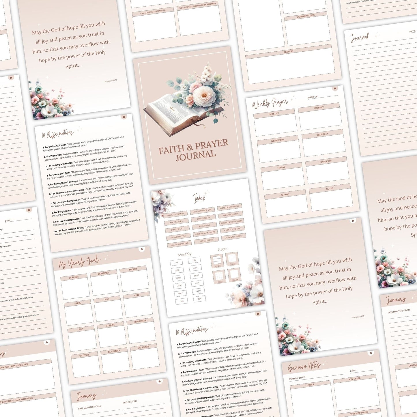 Faith & Prayer Journal | Digital Planner with MRR & PLR Boundless PLR