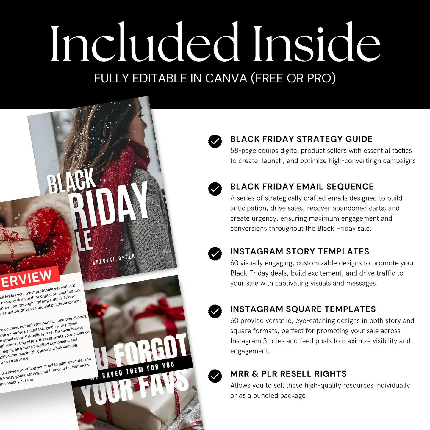 Black Friday Marketing Toolkit | Canva Editable PLR & MRR Bundle - PLR Bundles - Boundless PLR
