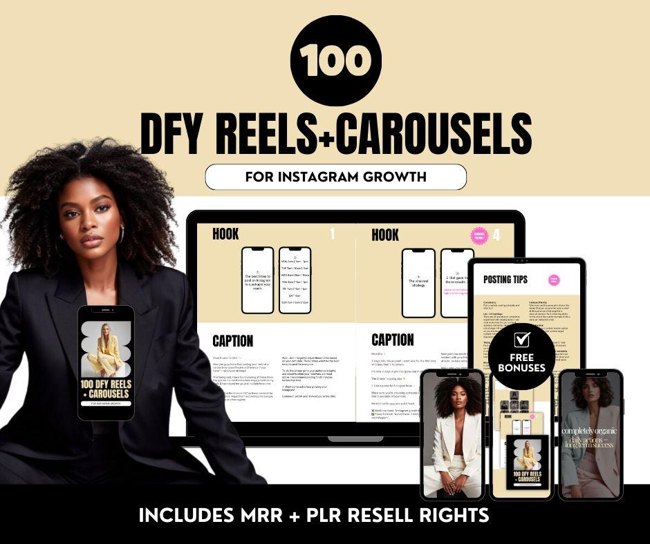 DFY Reels and Carousels for Instagram - MRR & PLR - Images & Reels - Boundless PLR