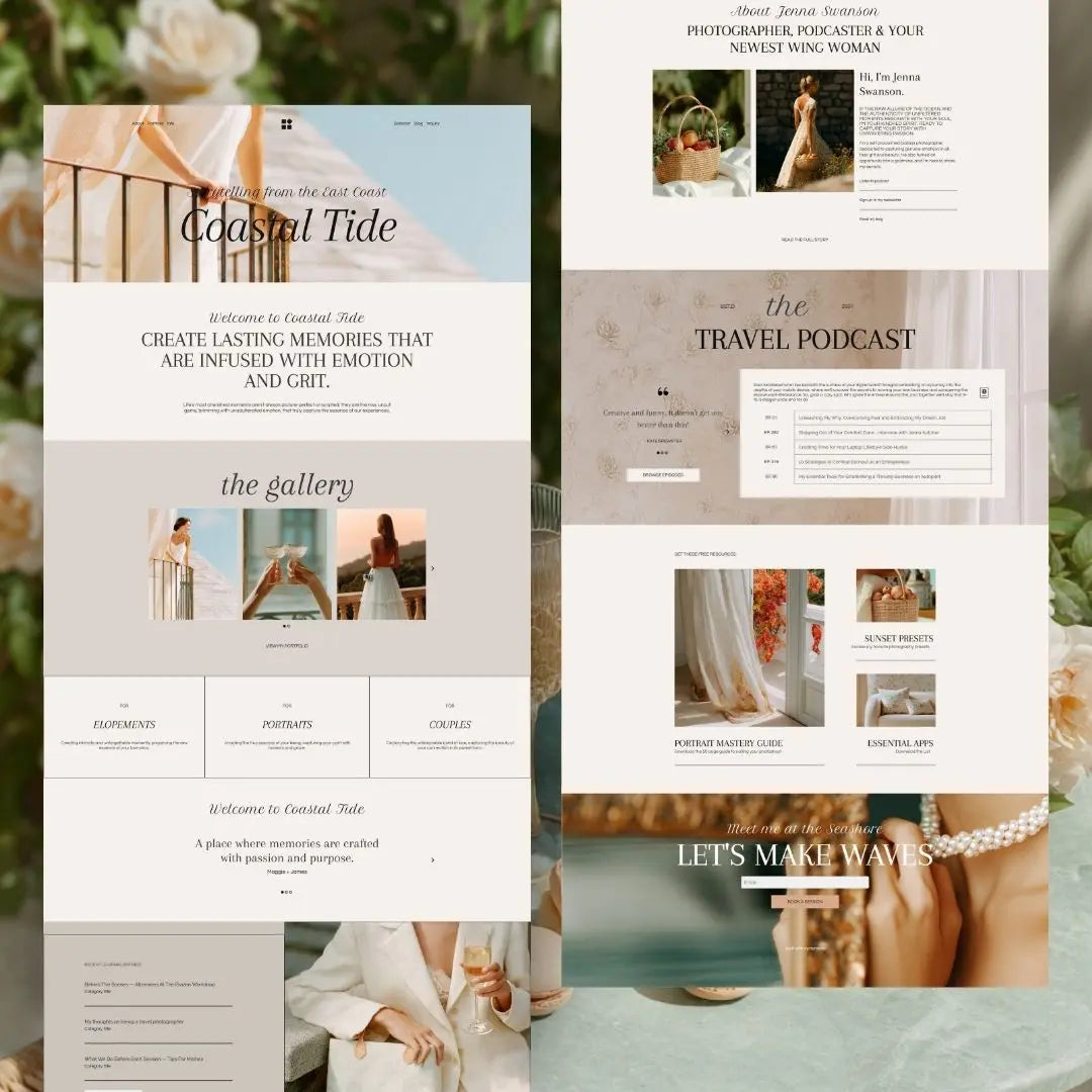 French Bloom Systeme.io Funnel – 1-Page Sales Funnel with MRR & PLR + Canva Mockups Boundless PLR