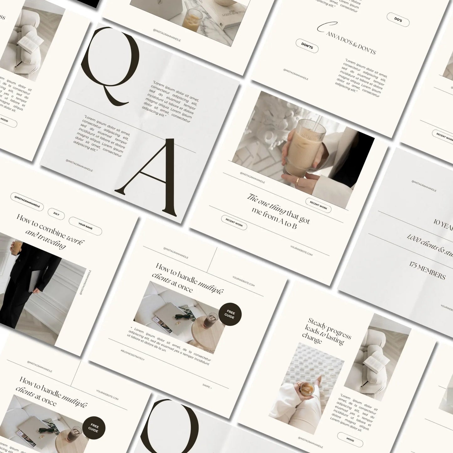 Done-for-You Social Media Kit – MRR & PLR Resell Rights | 80+ Editable Canva Templates for Instagram Posts & Reels
