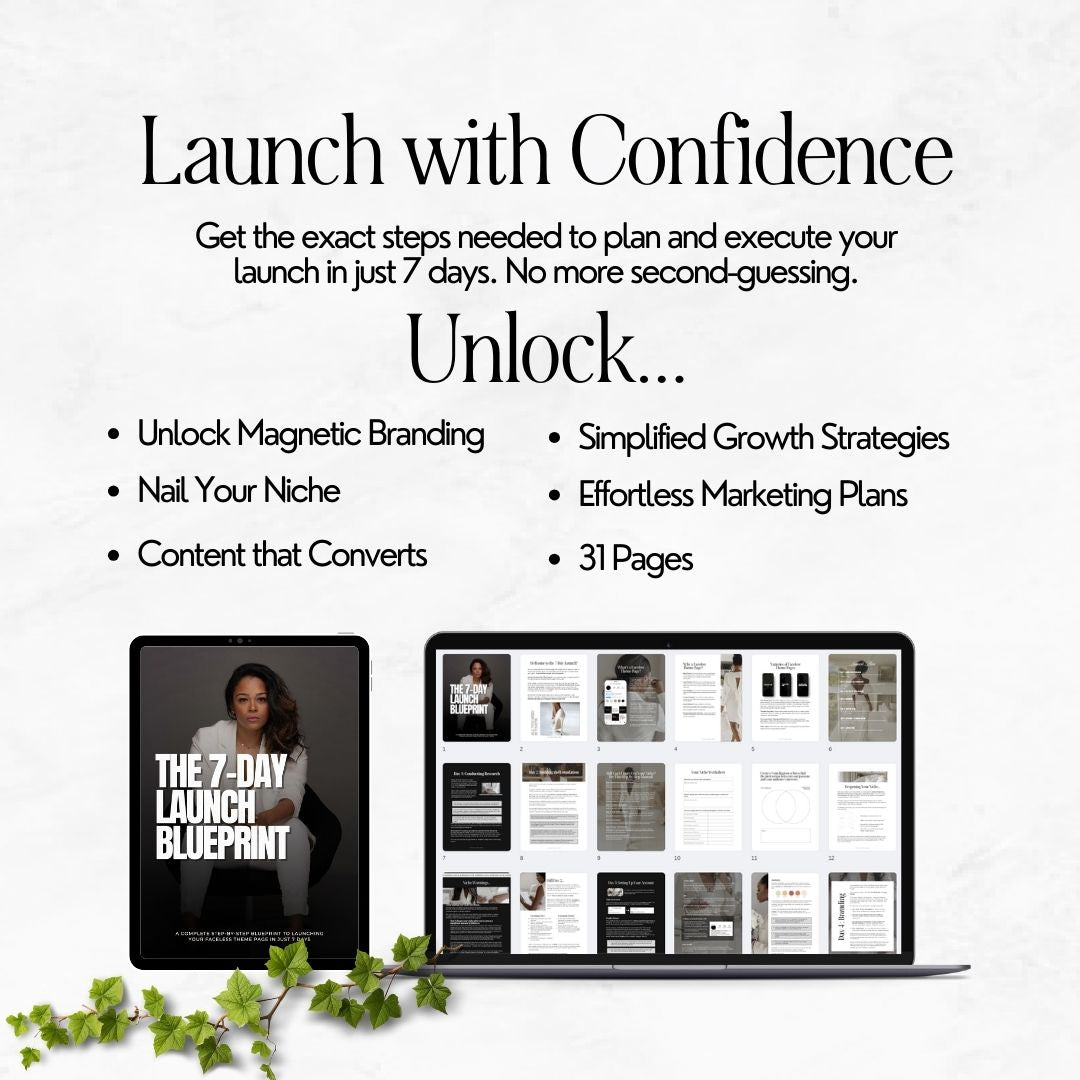 Digital Growth Accelerator Bundle | 7-Day Launch Blueprint | Email Marketing Templates | Instagram Growth Guide | PLR & MRR