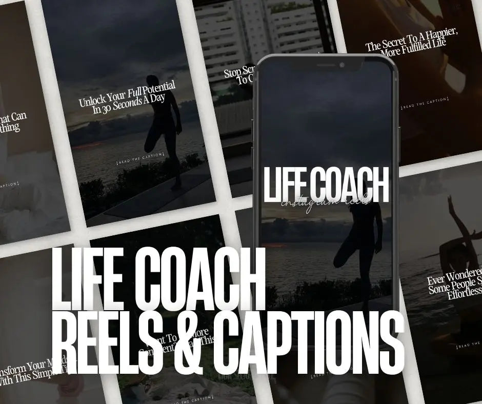 Life Coach Instagram Reels & Captions Bundle (MRR + PLR) – Canva Editable Social Media Templates Boundless PLR