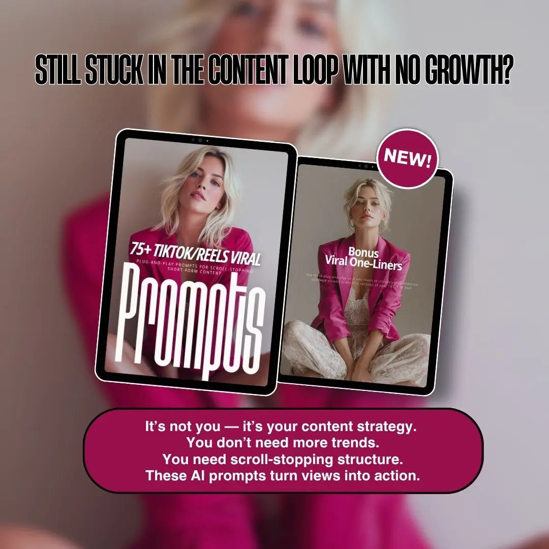 75+ TikTok & Reels Viral AI Prompts Pack – Plug-and-Play Short-Form Content Generator Boundless PLR