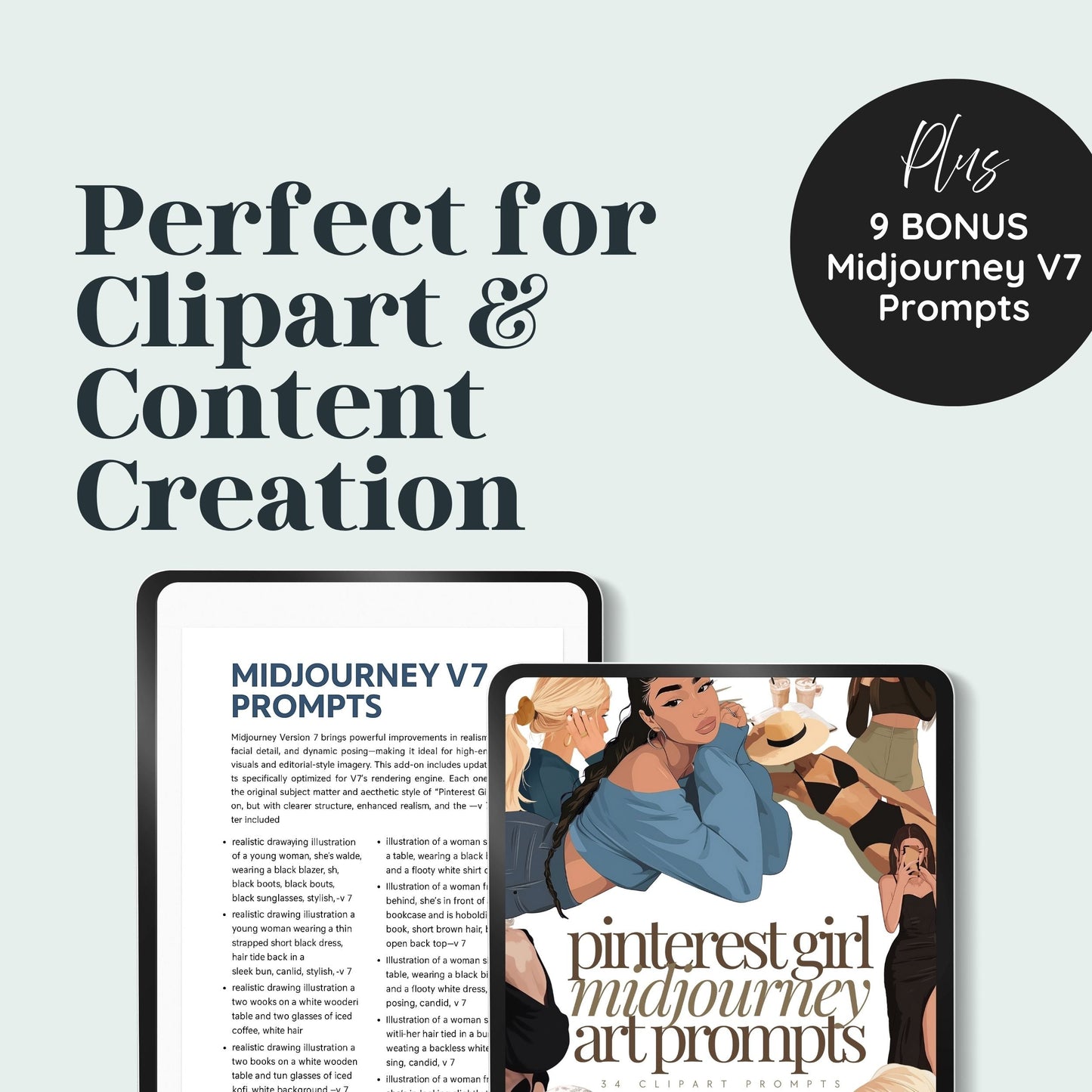Pinterest Girl Midjourney Prompts – Canva Editable with MRR & PLR Resell Rights Boundless PLR