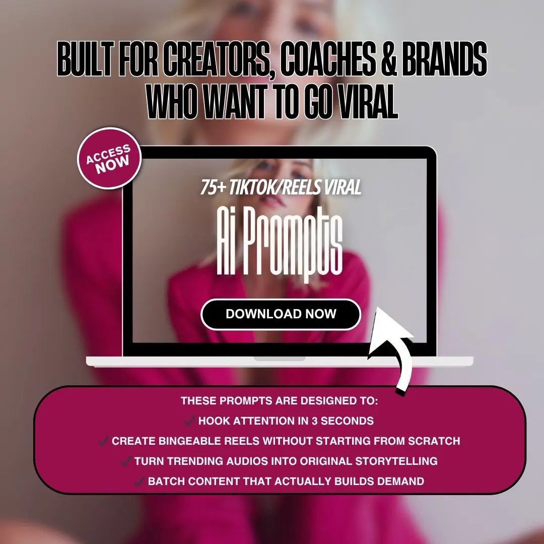 75+ TikTok & Reels Viral AI Prompts Pack – Plug-and-Play Short-Form Content Generator Boundless PLR