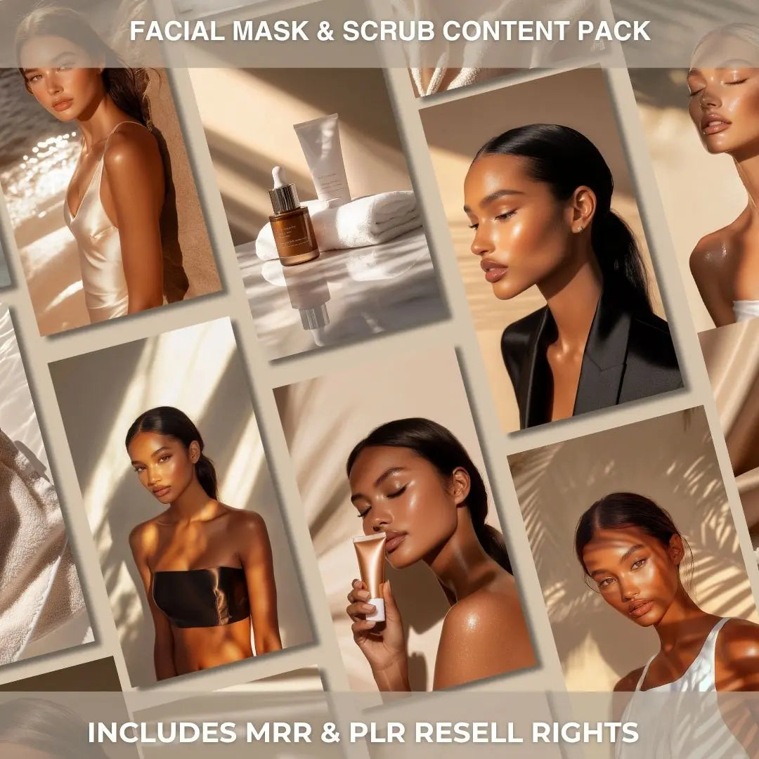 Luminous Beauty – 50 AI Stock Images (PLR & MRR Rights) Boundless PLR