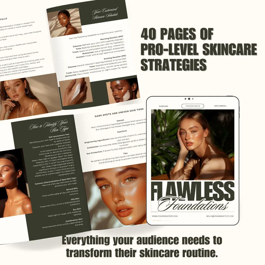 Flawless Foundations – Canva Editable Skincare eBook with PLR & MRR Resell Rights Boundless PLR