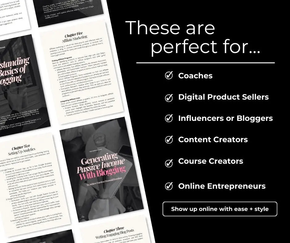 Blogging for Passive Income: Canva Editable Guide with PLR + MRR Rights Boundless PLR