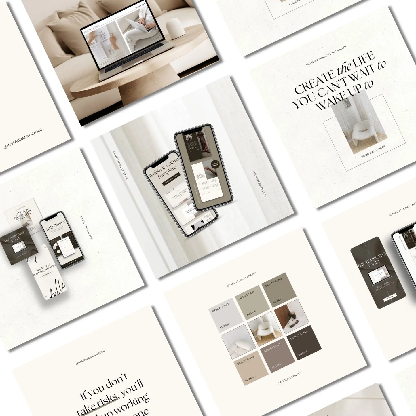 Done-for-You Social Media Kit – MRR & PLR Resell Rights | 80+ Editable Canva Templates for Instagram Posts & Reels