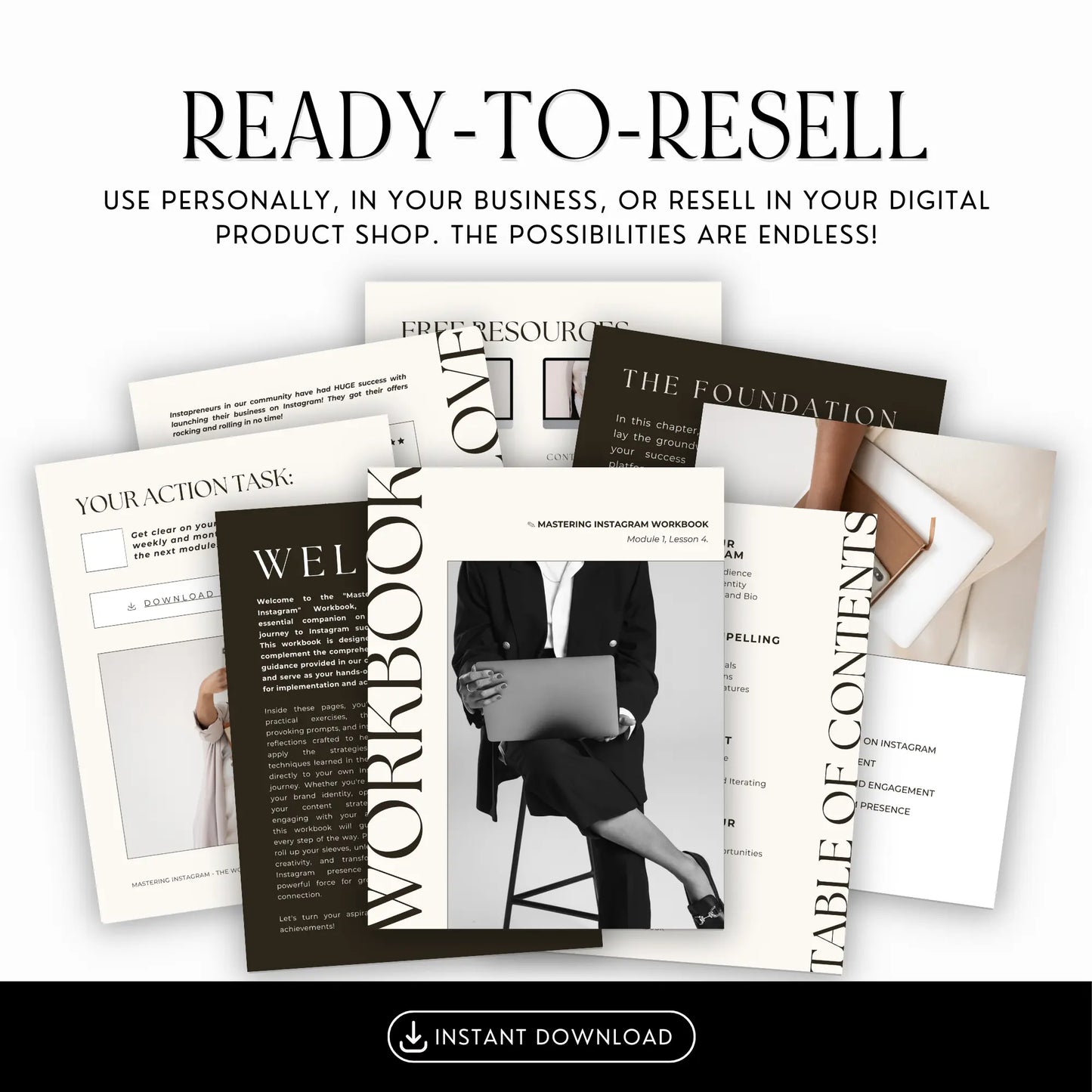 Course Workbook Template | Life Coach Canva Templates | Editable eBook | PLR + MRR Rights Boundless PLR