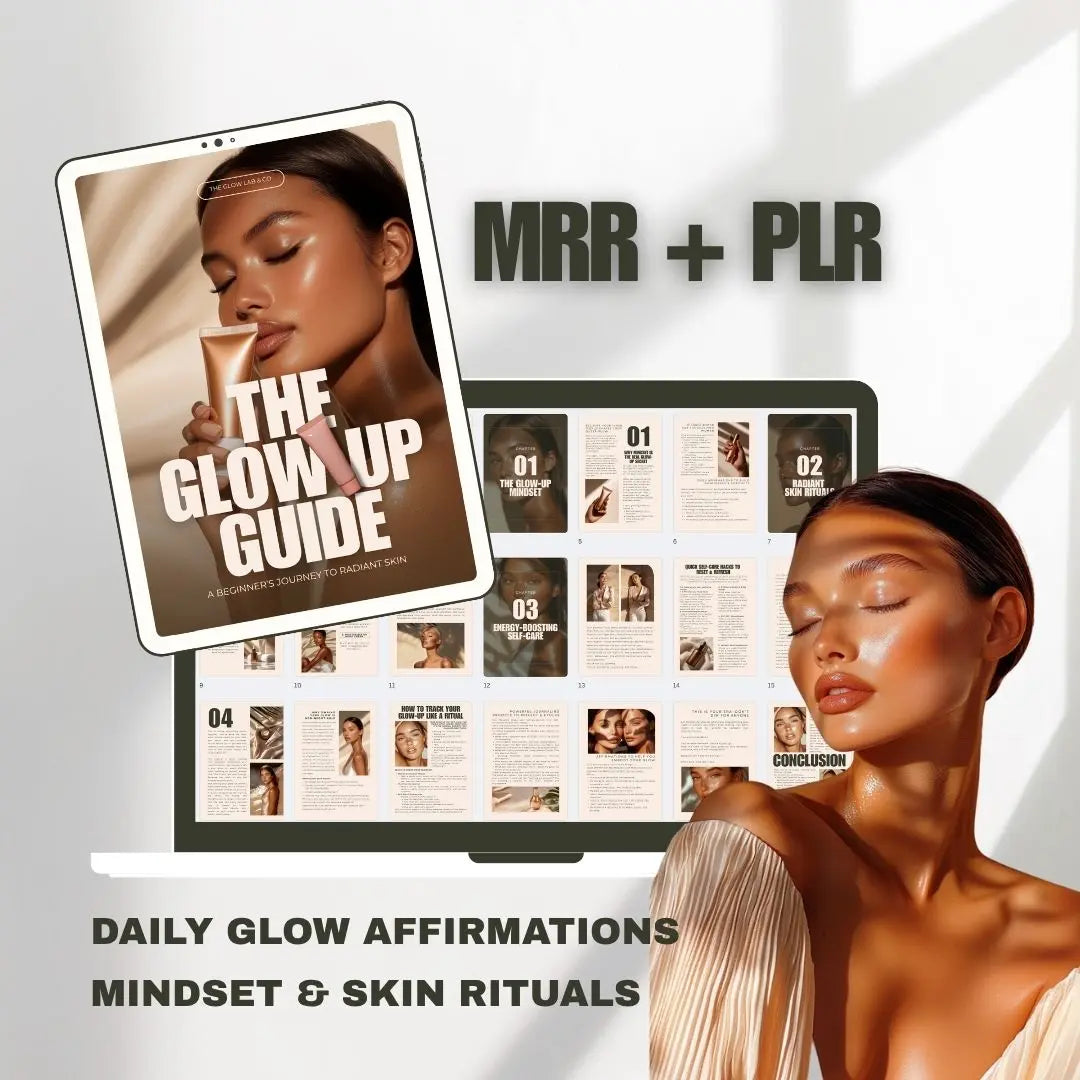 The Glow Up Guide – Canva-Editable Ebook (PLR & MRR Rights) Boundless PLR