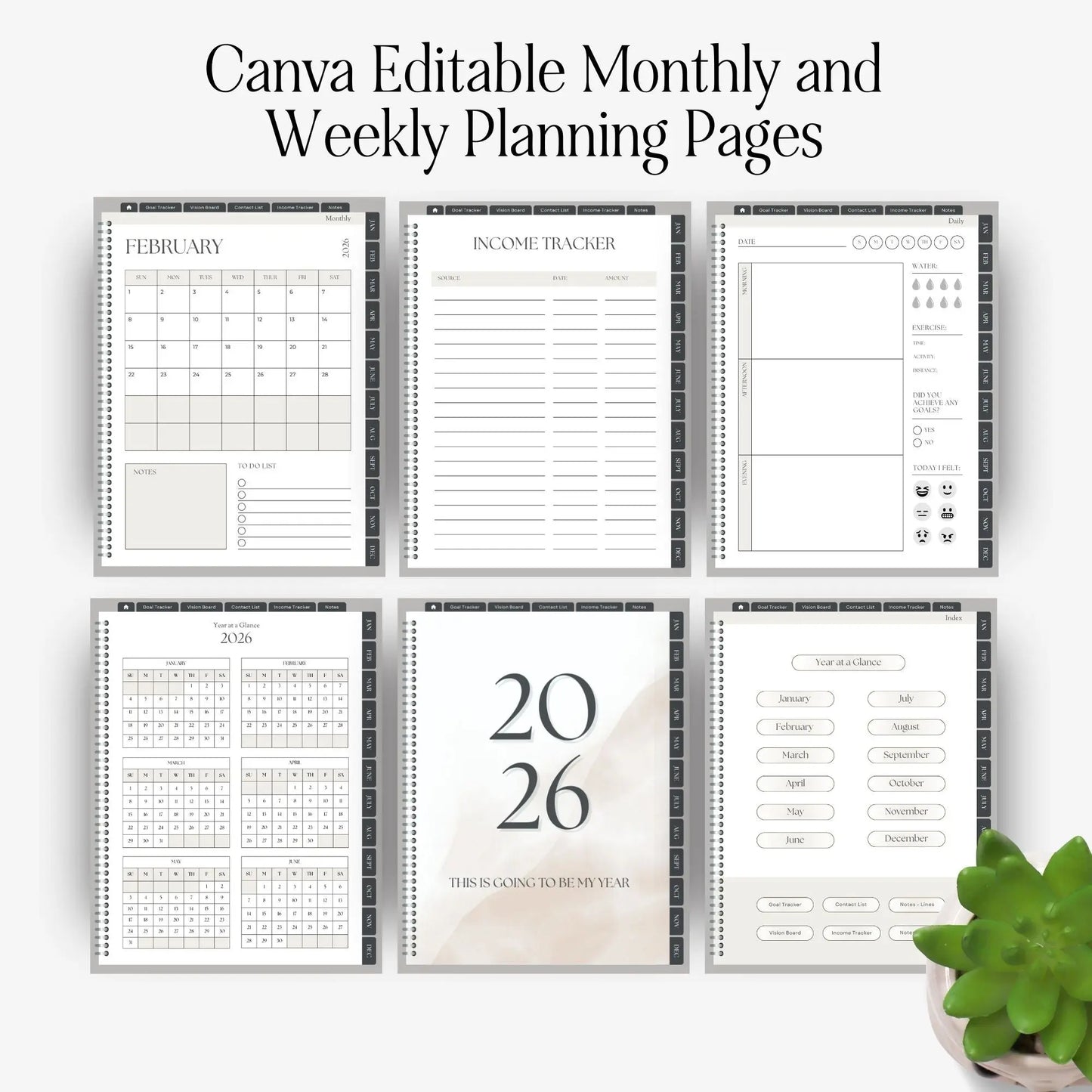2026 Digital Planner Hyperlinked | Canva Editable with MRR + PLR Resell Rights Boundless PLR