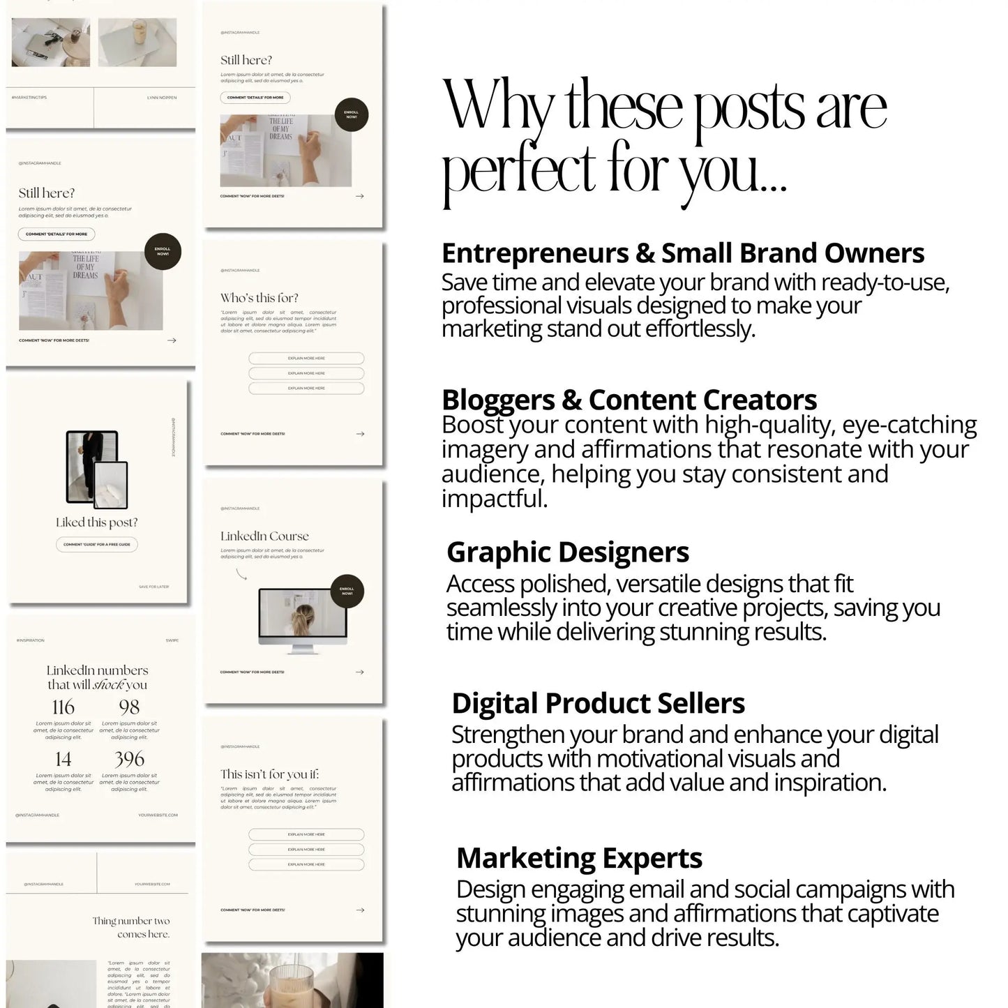 Done-for-You Social Media Kit – MRR & PLR Resell Rights | 80+ Editable Canva Templates for Instagram Posts & Reels