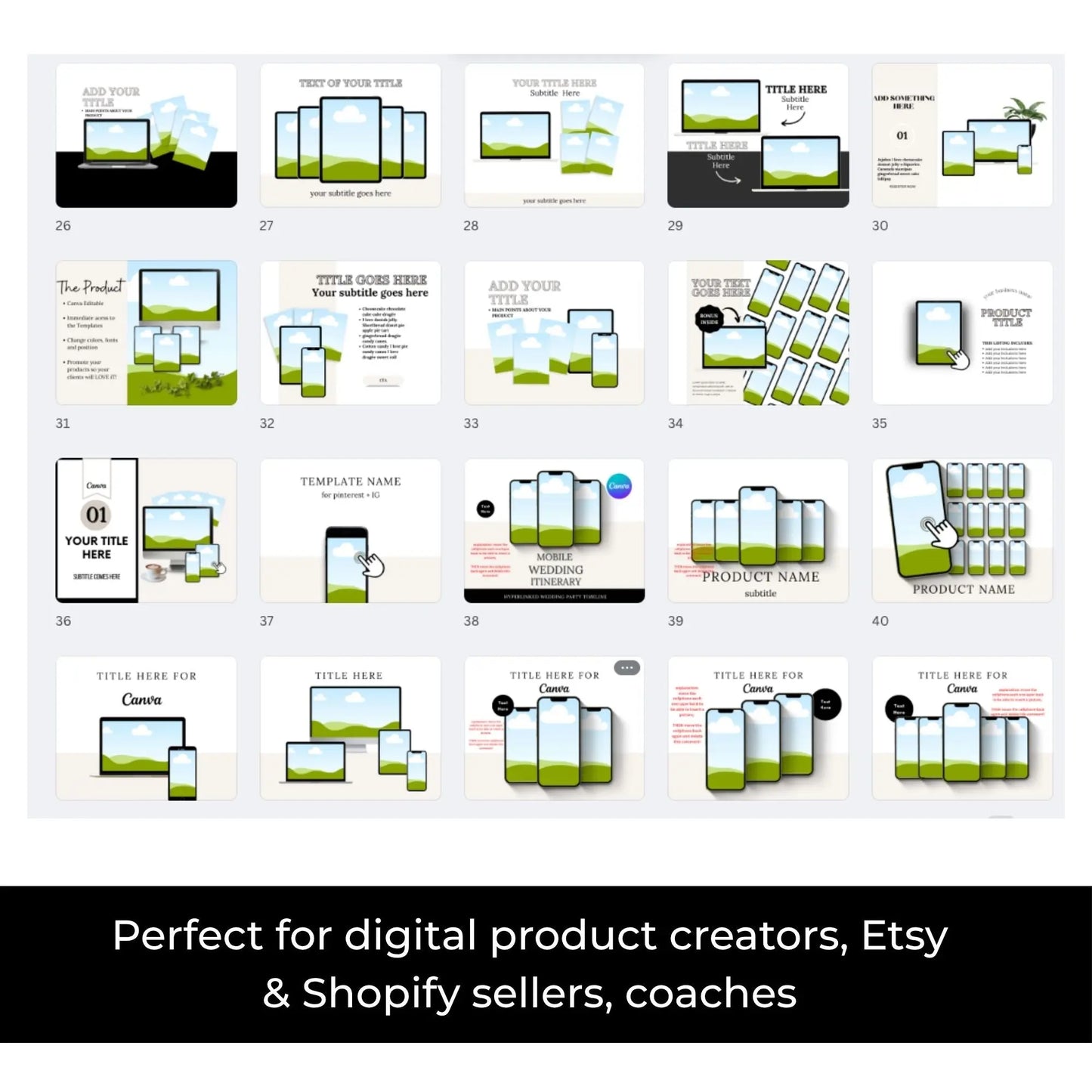 171 Canva Mockup Templates for Digital Products | PLR + MRR Bundle for Etsy & Shopify Sellers Boundless PLR