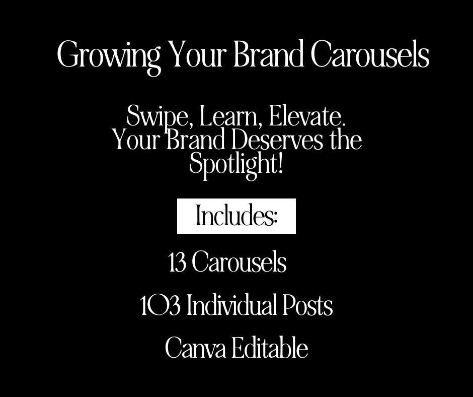 Brand Builder Carousel Pack | Editable Canva PLR & MRR Templates - PLR Instagram Templates - Boundless PLR