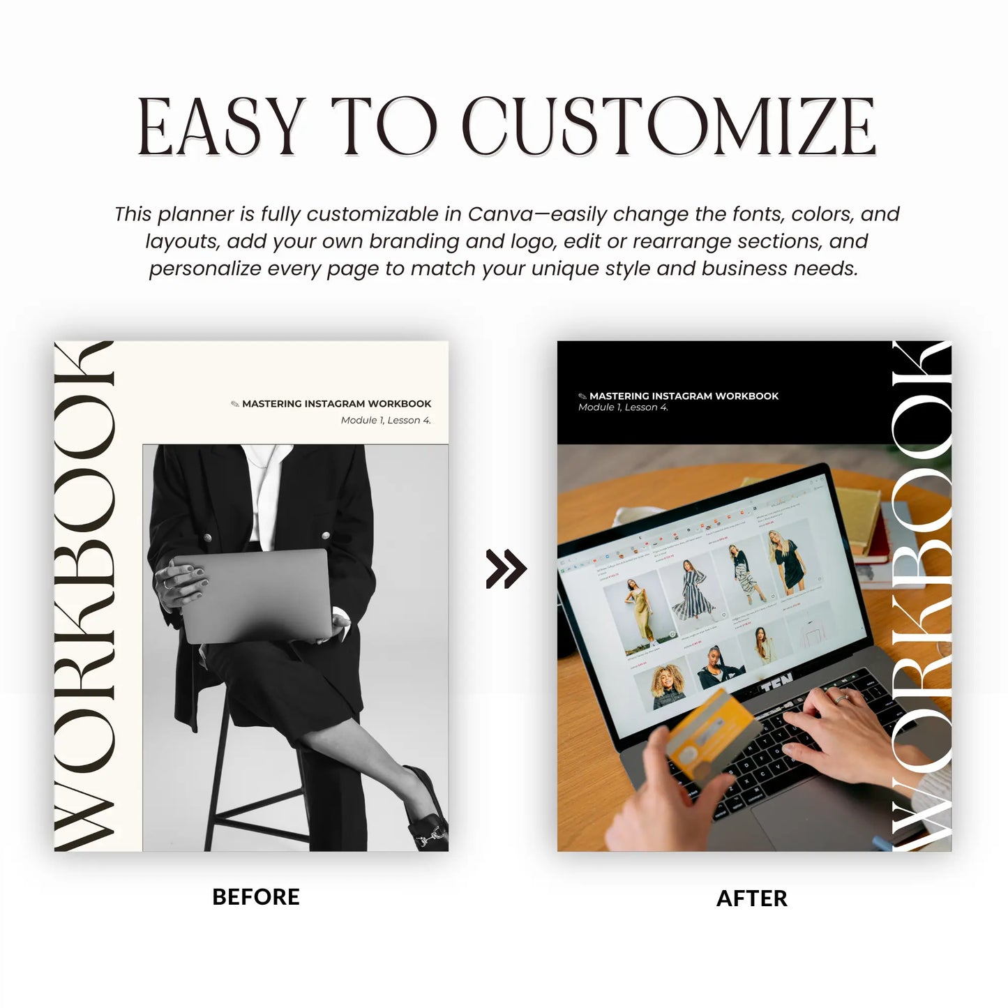 Course Workbook Template | Life Coach Canva Templates | Editable eBook | PLR + MRR Rights Boundless PLR