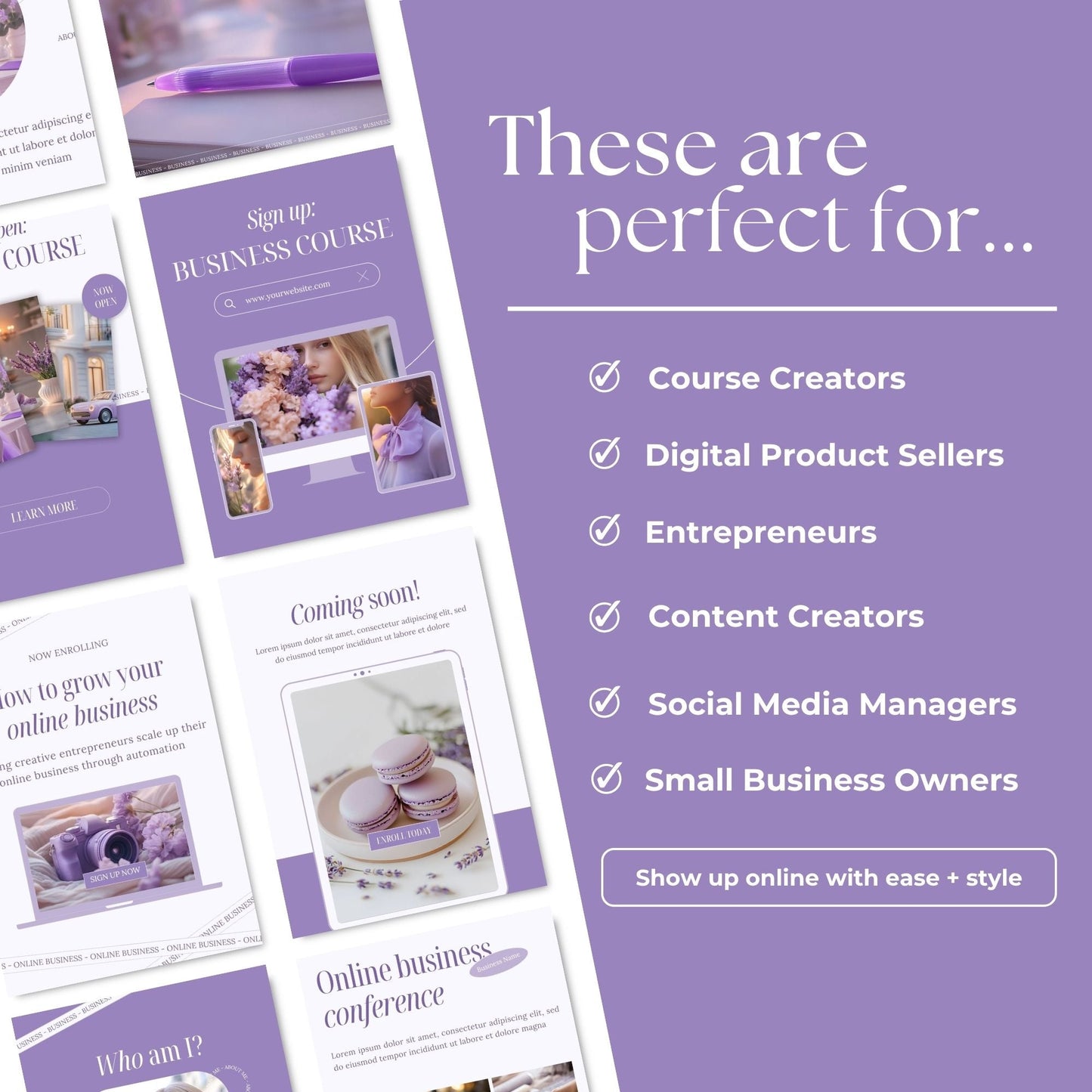 Elevate & Inspire Social Media Canva Templates | Editable Instagram, Portrait & Story Designs | PLR + MRR Resell Rights Boundless PLR
