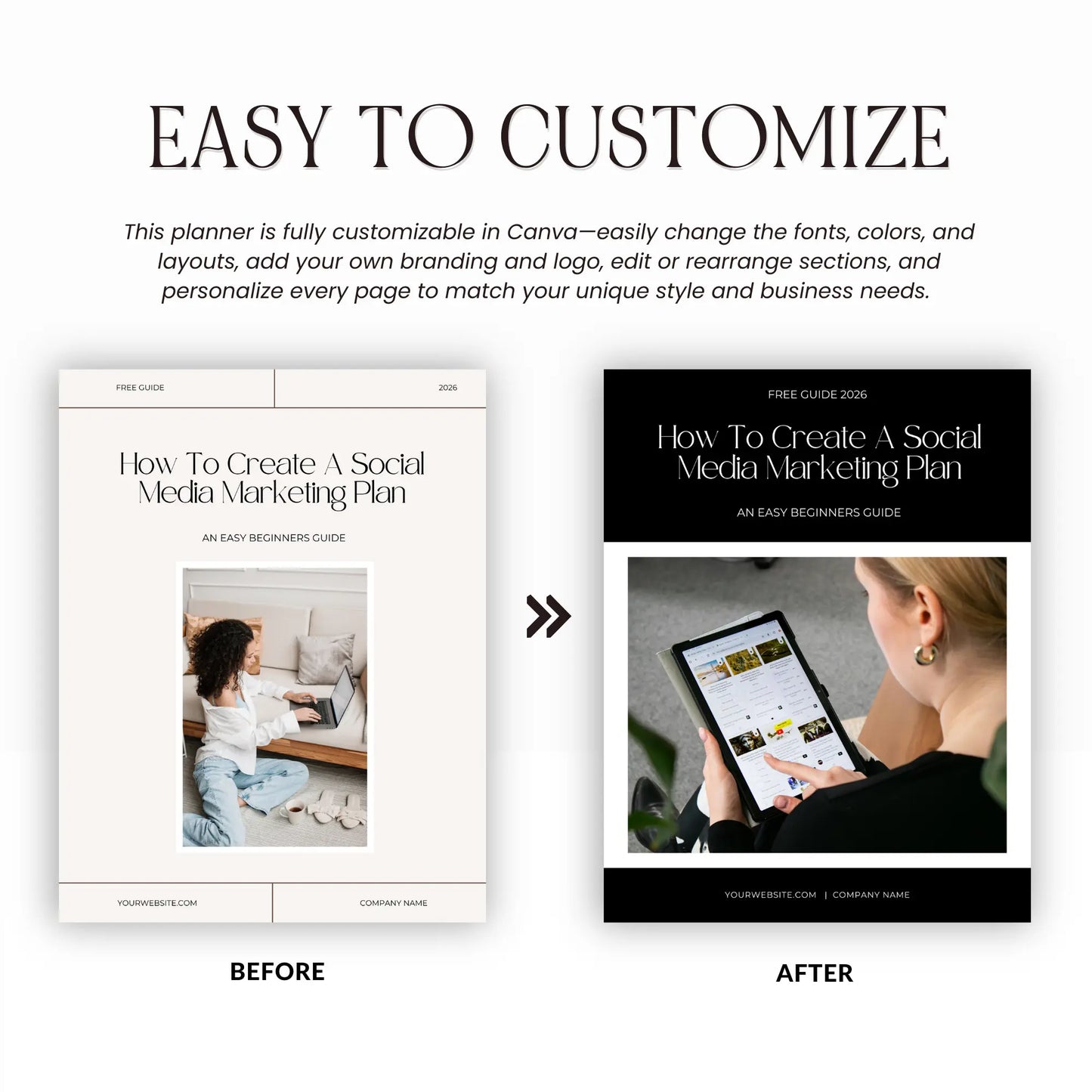 eBook & Guide Template – Canva Editable with MRR & PLR Resell Rights (24 Pages + Bonuses) Boundless PLR