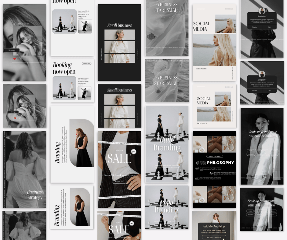 a collage of black and white photos