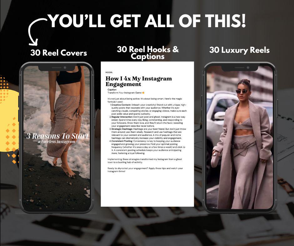 Reel Ready: Instagram Hooks, Captions & Covers | Editable PLR & MRR - DFY Reels - Master Resell Rights - Boundless PLR