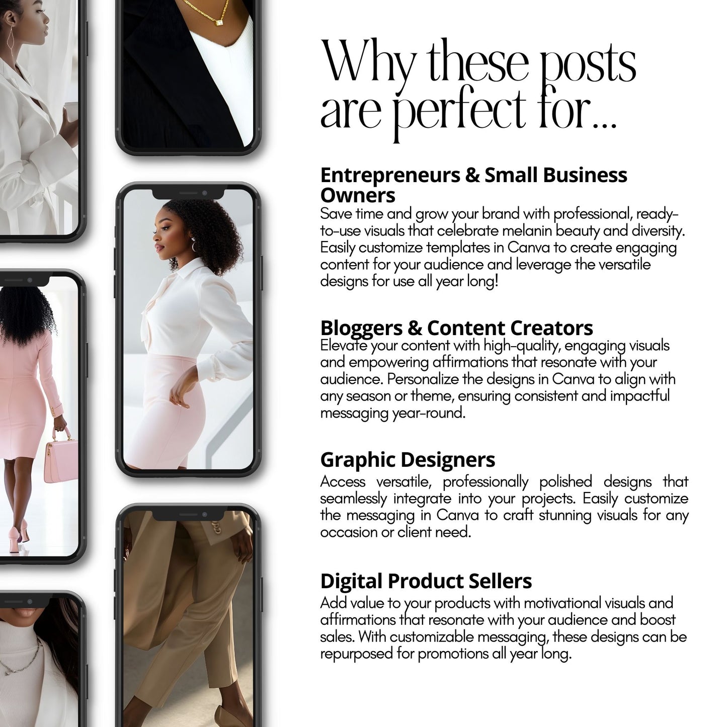 Melanin Woman CEO Stock Photo Collection – 400 Stylish & Elegant Images | PLR Stock Images | MRR & PLR Resell Rights