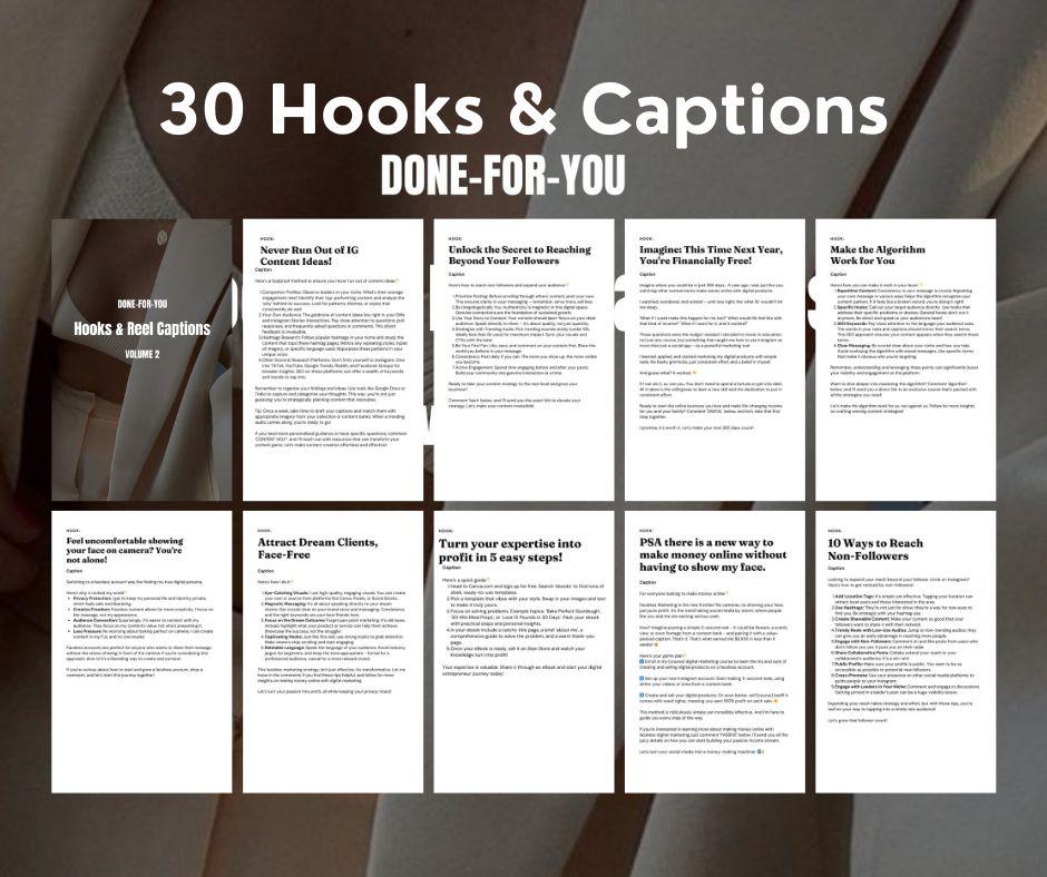 Instagram Reels Bundle Vol. 2 | Reels, Hooks, Captions & Covers with MRR + PLR - DFY Reels - Boundless PLR