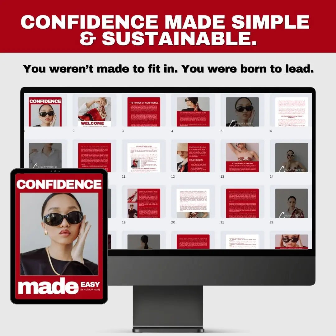 Confidence Made Easy: Canva Editable Self-Help Guide with MRR & PLR Rights for Coaches and Entrepreneurs Boundless PLR