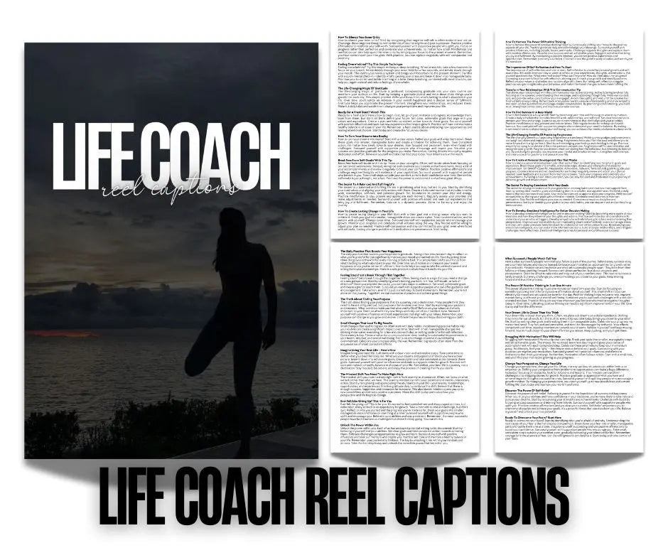 Life Coach Instagram Reels & Captions Bundle (MRR + PLR) – Canva Editable Social Media Templates Boundless PLR