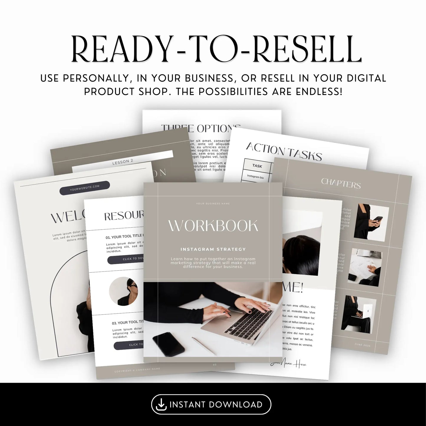 Editable Canva Workbook Template with PLR + MRR Rights Boundless PLR