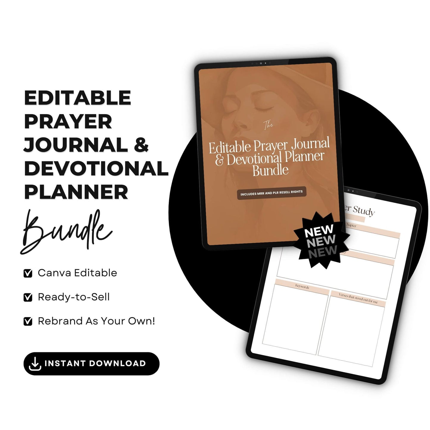 Prayer Journal Bundle | PLR & MRR Resell Rights | Canva Editable Boundless PLR