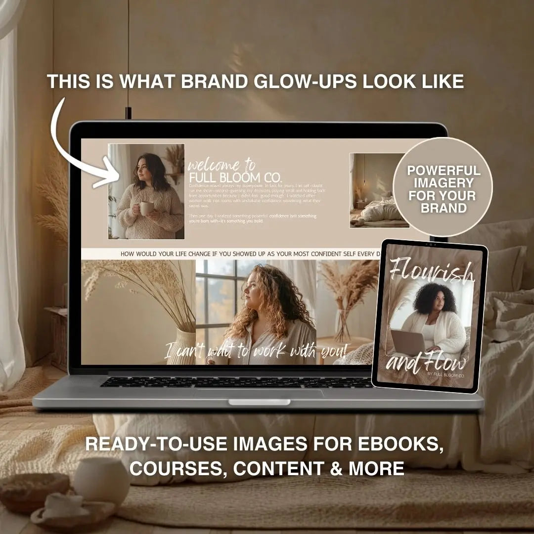 Cozy Plus Size | 50 Body-Positive AI Stock Images for Empowered Brands & Content Creators (MRR & PLR Included) Boundless PLR