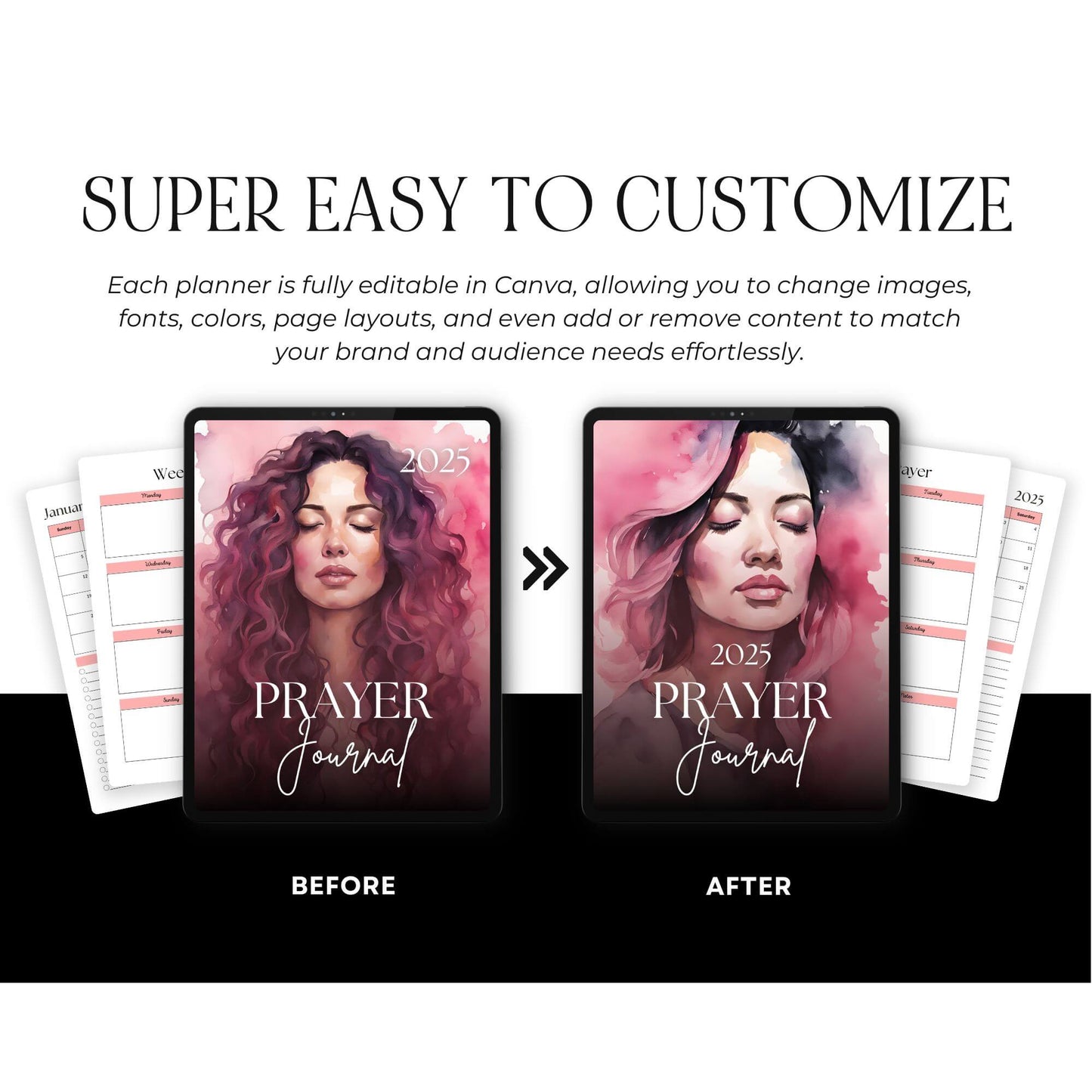 Prayer Journal Bundle | PLR & MRR Resell Rights | Canva Editable Boundless PLR