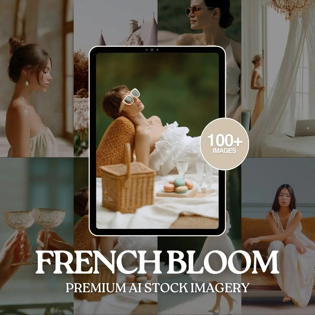 French Bloom Systeme.io Funnel – 1-Page Sales Funnel with MRR & PLR + Canva Mockups Boundless PLR