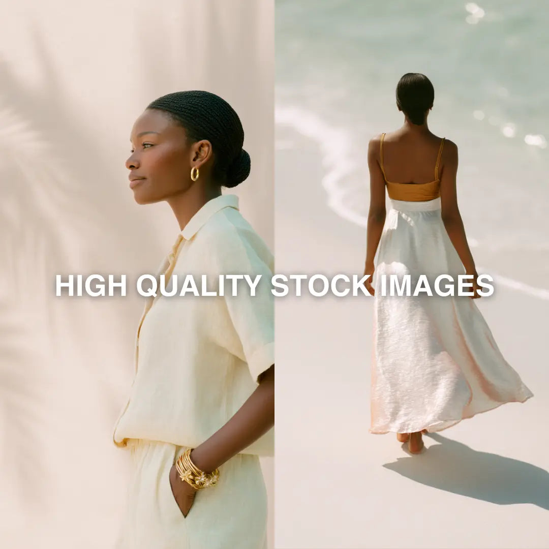 Melanin Tropics: Luxurious Imagery Celebrating Radiant Beauty | AI Images for Bloggers, Memberships, Entrepreneurs Boundless PLR