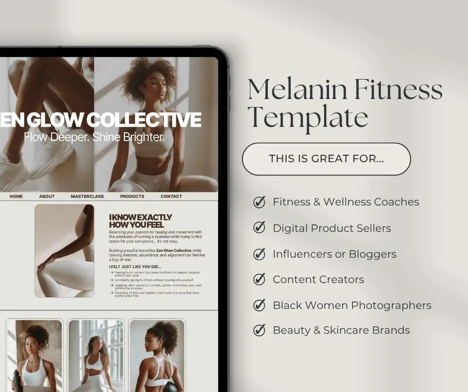 System.io Sales Funnel, Zen Glow Collective Systeme.io Website – Wellness Funnel with MRR, PLR + Bonus Faceless Fitness AI Stock Images Boundless PLR