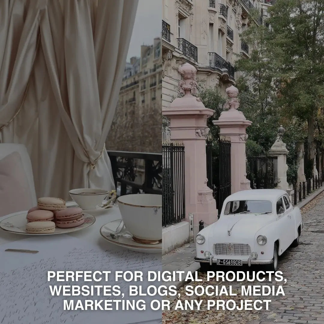 Pastel Paris | 60 Whimsical AI Stock Images for Romantic Brands & Content Creators (Includes MRR & PLR) Boundless PLR
