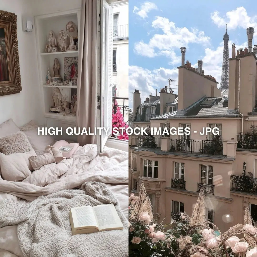 Pastel Paris | 60 Whimsical AI Stock Images for Romantic Brands & Content Creators (Includes MRR & PLR) Boundless PLR