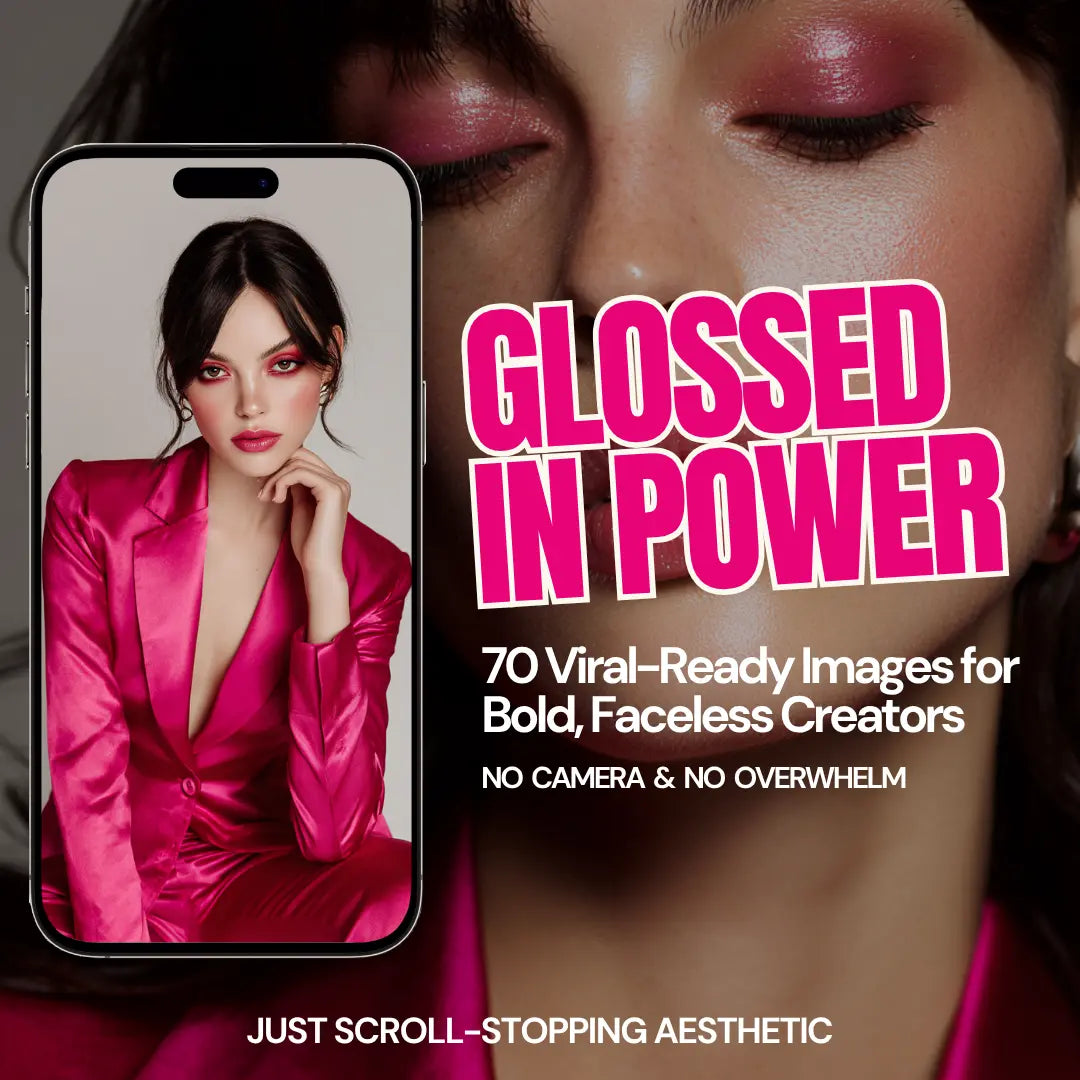 70+ Viral AI Images – Glossed in Power Edition (Editable with PLR + MRR) Boundless PLR