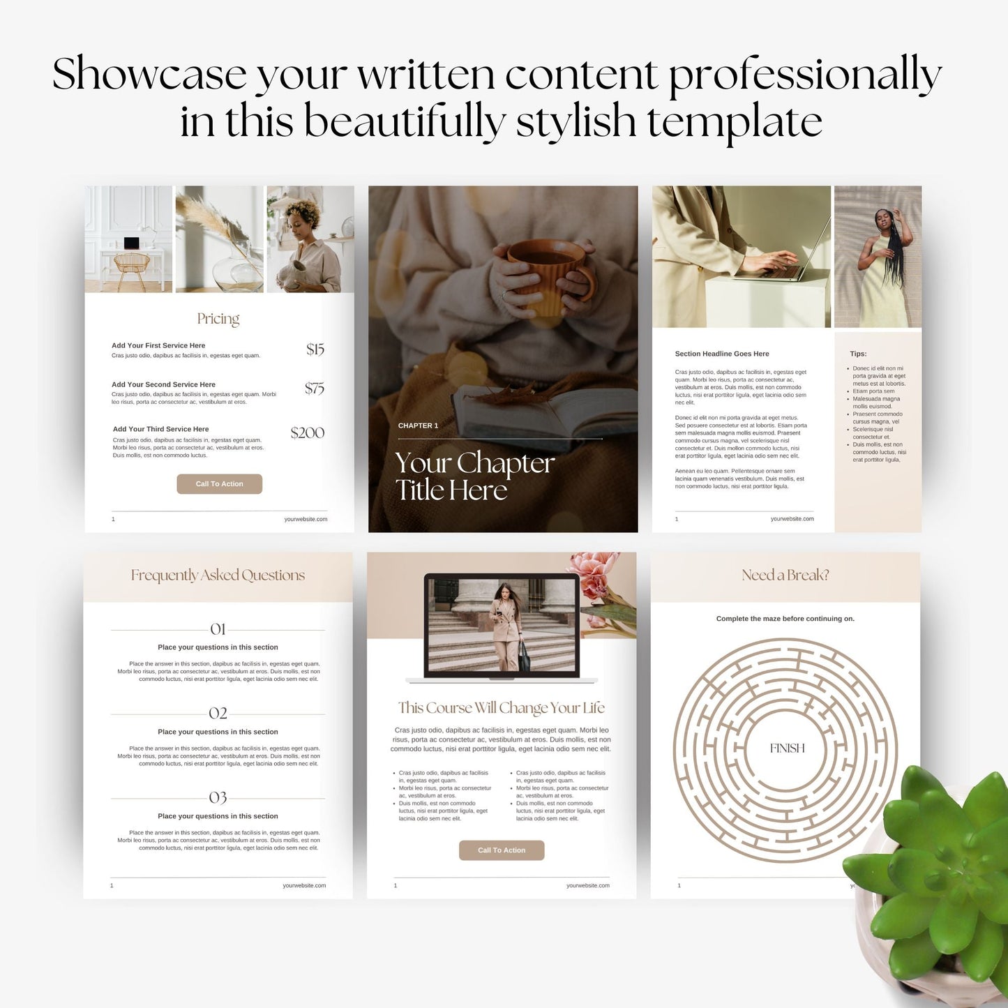 Editable Canva Ebook & Journal Template | PLR & MRR Digital Download Boundless PLR