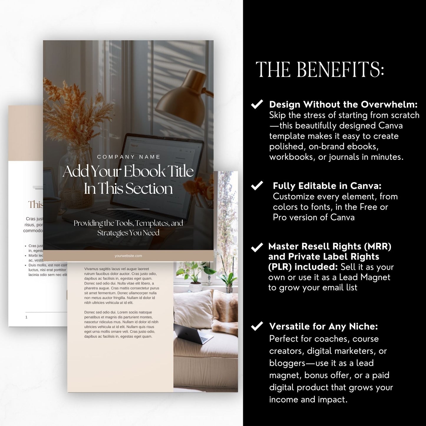 Editable Canva Ebook & Journal Template | PLR & MRR Digital Download Boundless PLR