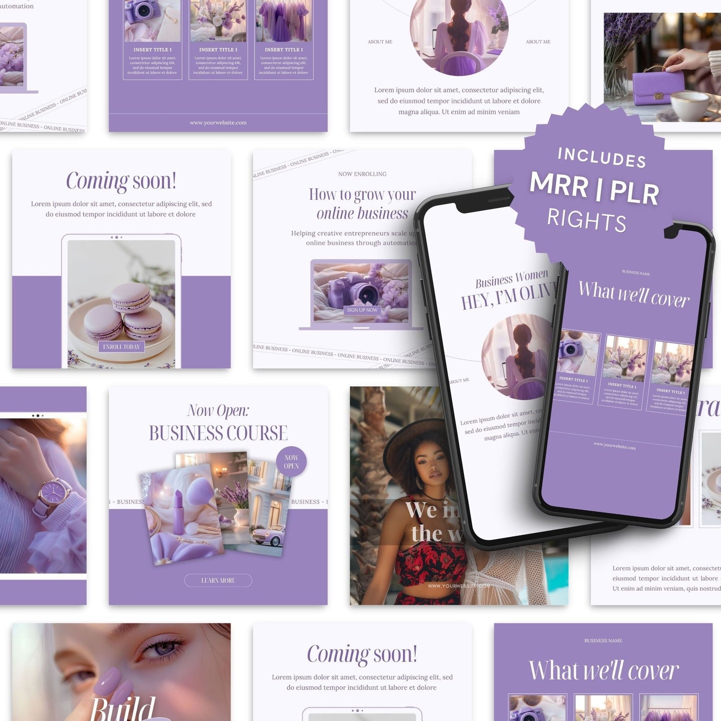 Elevate & Inspire Social Media Canva Templates | Editable Instagram, Portrait & Story Designs | PLR + MRR Resell Rights Boundless PLR