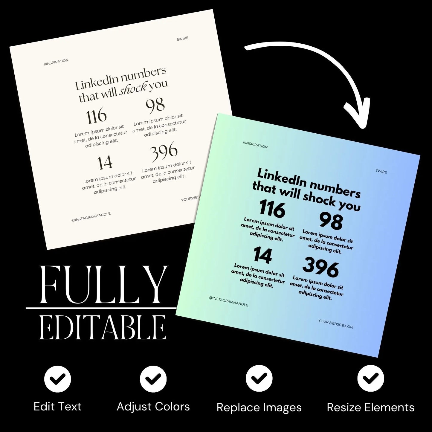 Done-for-You Social Media Kit – MRR & PLR Resell Rights | 80+ Editable Canva Templates for Instagram Posts & Reels