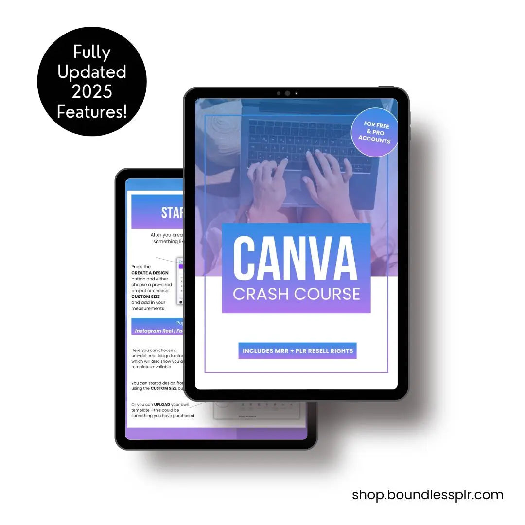 Canva AI Mastery Course with PLR & MRR | Resell-Ready Training + Bonus Guide Boundless PLR