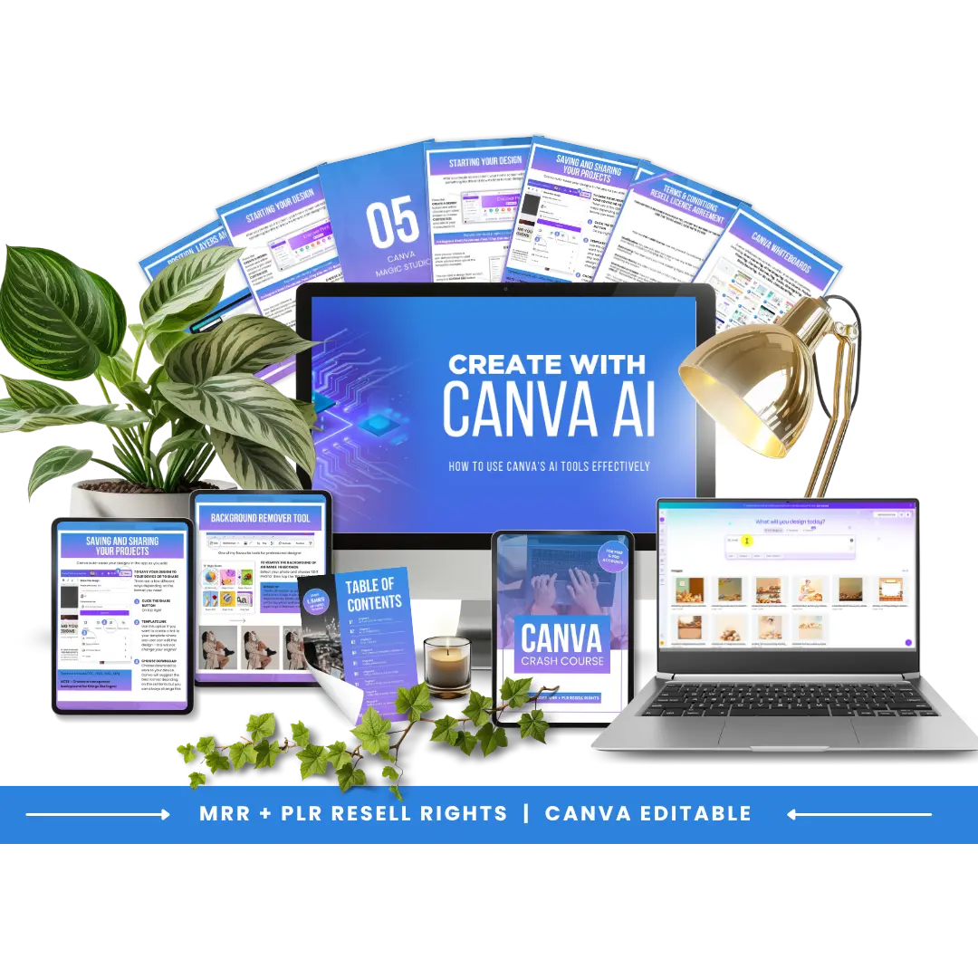Canva AI Mastery Course with PLR & MRR | Resell-Ready Training + Bonus Guide Boundless PLR