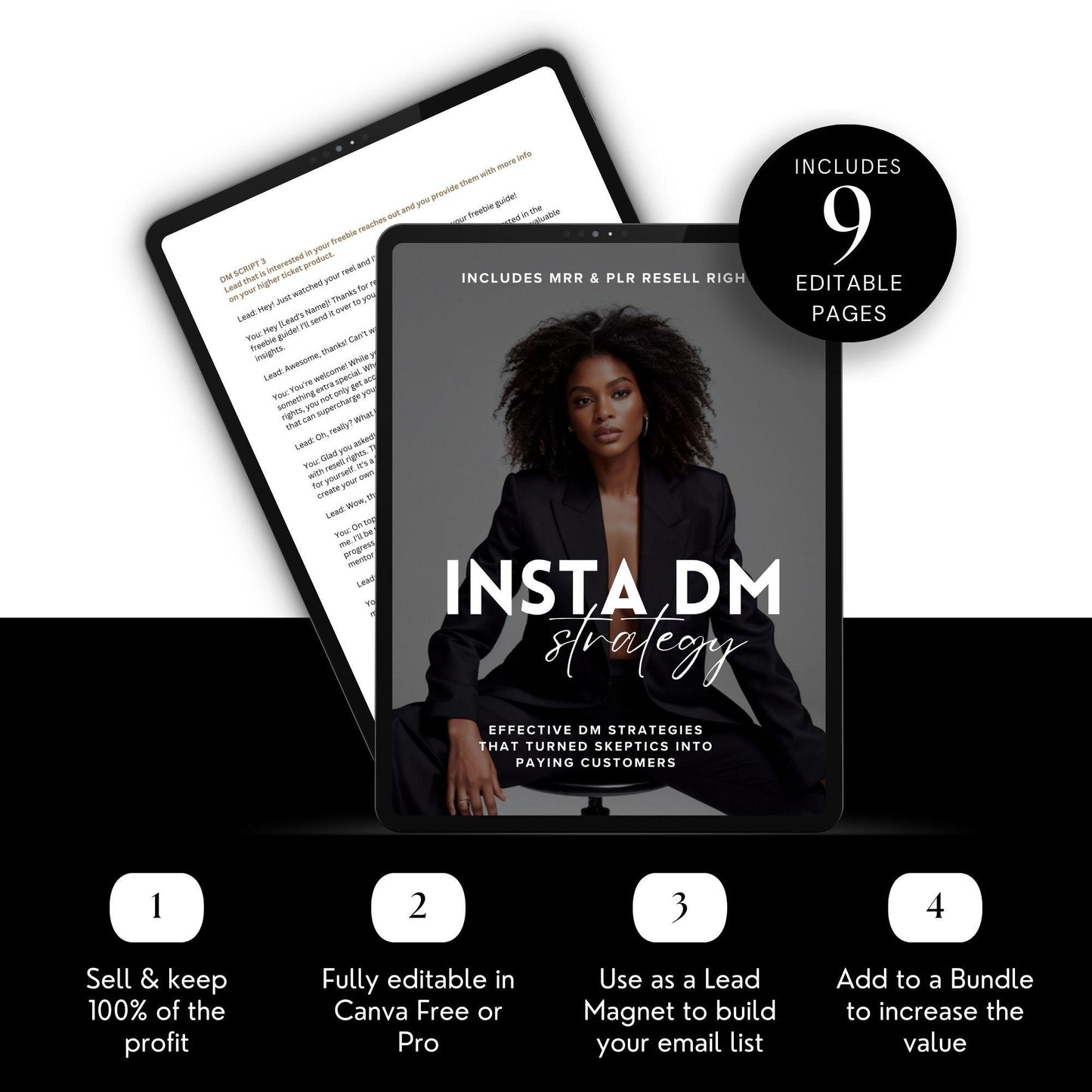 Insta DM Scripts & Strategies Guide with MRR & PLR | Convert Leads to Loyal Customers - MRR Marketing eBook - Boundless PLR